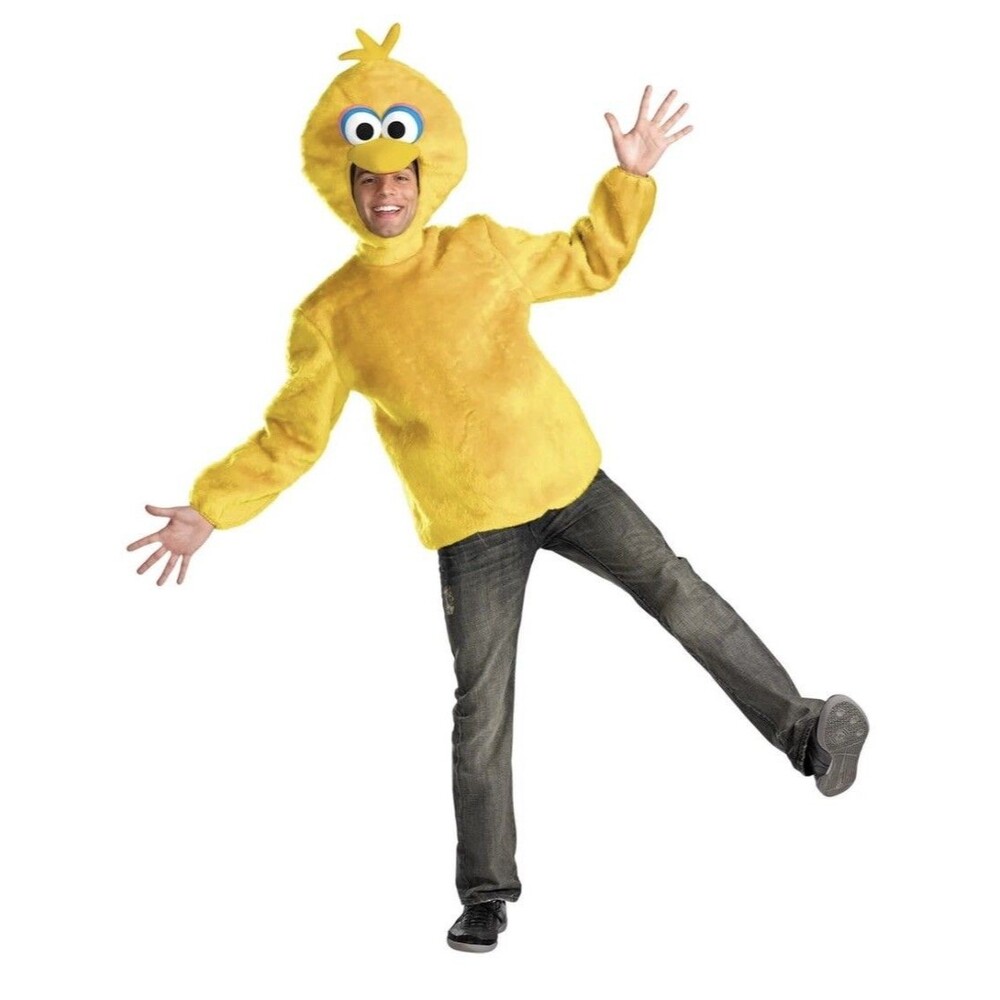 SESAME STREET Big Bird Costume Adult Size XL (42-46) Brand New In Bag